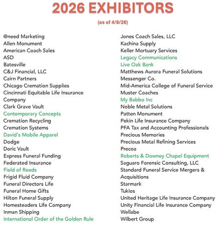2026 Exhibitors